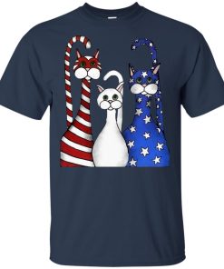 Independence day 4th of July Cat beauty America flag hoodie, t shirt