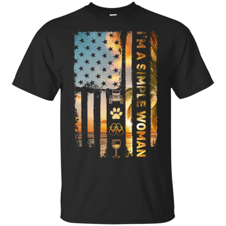 I’m a simple woman like glass wine flip flop dog paw jeep t shirt, tank top, hoodie