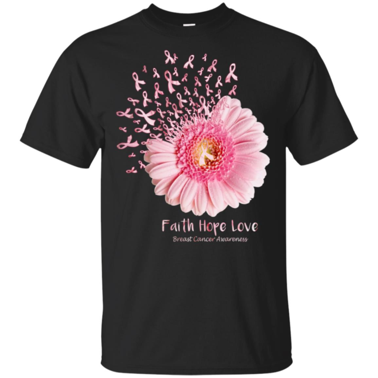 Daisy flower Faith hope love breast cancer awareness t shirt, tank top, hoodie