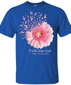 Daisy flower Faith hope love breast cancer awareness t shirt, tank top, hoodie