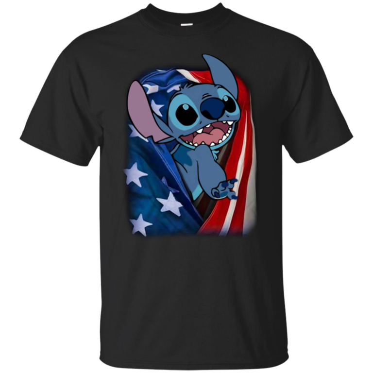 4th July Independence Day Stitch capes American flag hoodie, t shirt