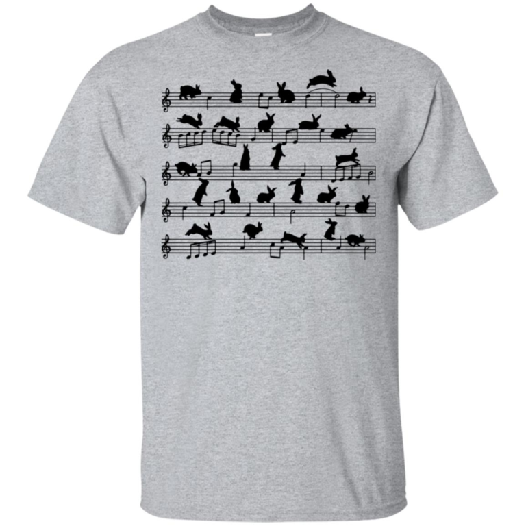 Rabbit music sheet hoodie, t shirt