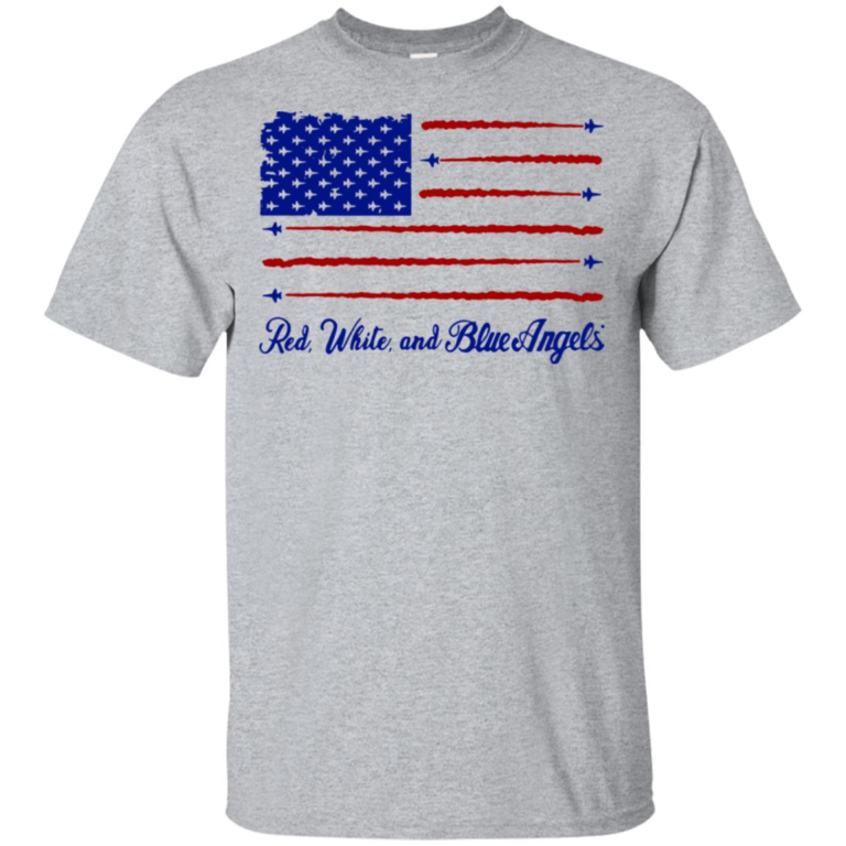 4th of July American flag red white and blue angels hoodie, t shirt