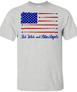 4th of July American flag red white and blue angels hoodie, t shirt