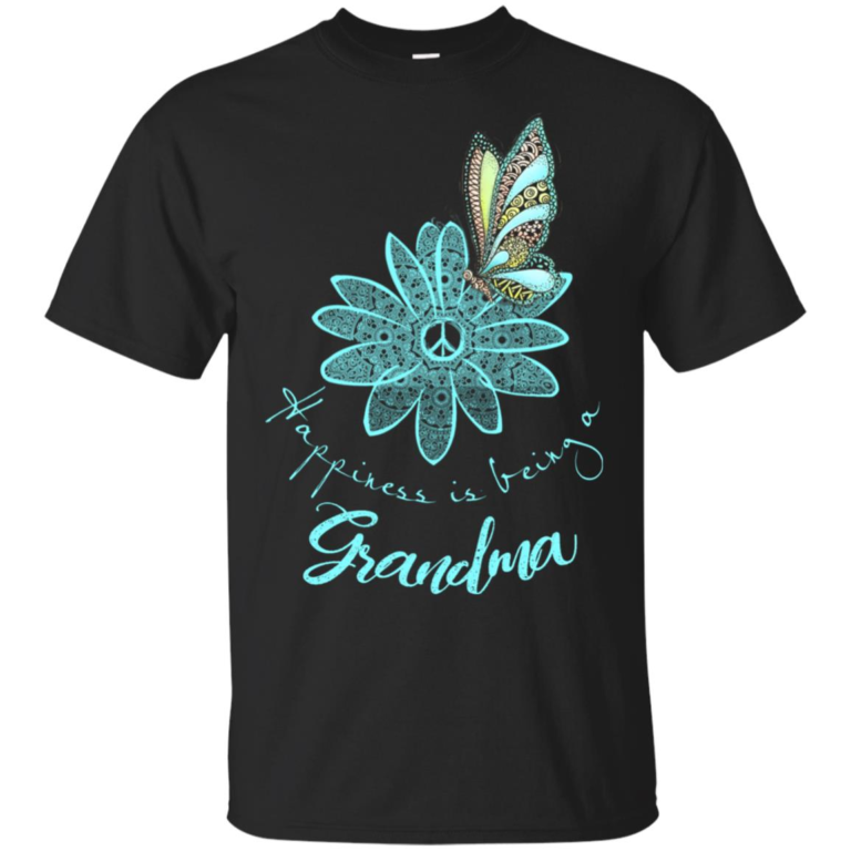 Flower butterfly happiness is being a grandma hoodie, t shirt