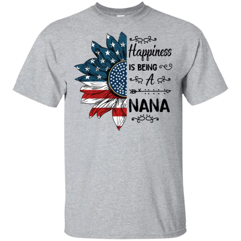 Sunflower American flag happiness is being a nana hoodie, t shirt