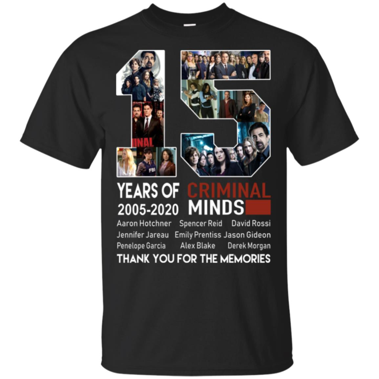 15 years of Criminal Minds Thank you for the memories hoodie, t shirt