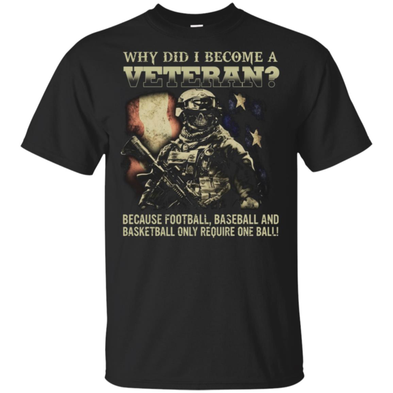 I become a veteran because football baseball and basketball only require one ball shirt