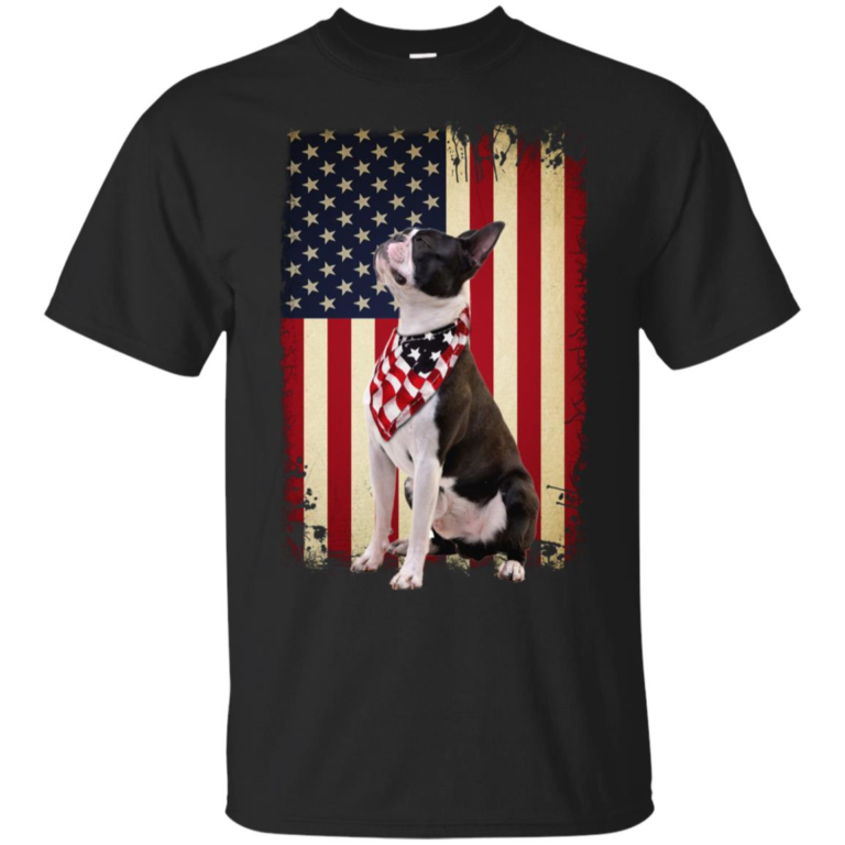 4th July Independence day Boston terrier American flag hoodie, t shirt