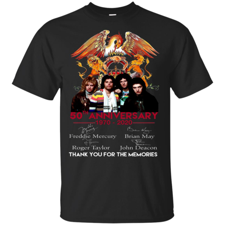 Queen 50th anniversary 1970-2020 hoodie, t shirt