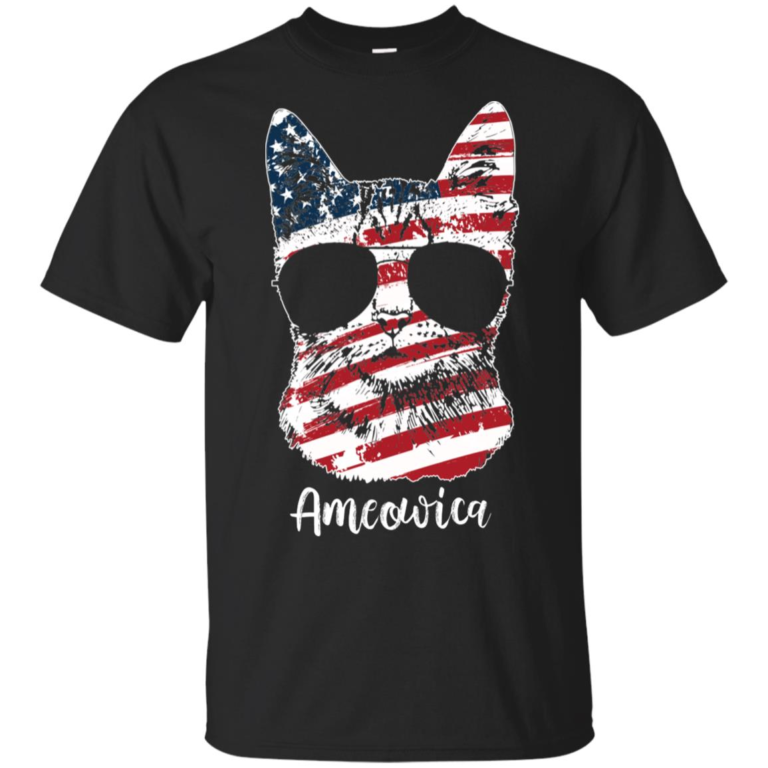 4th July Independence day Meowica American flag hoodie, t shirt