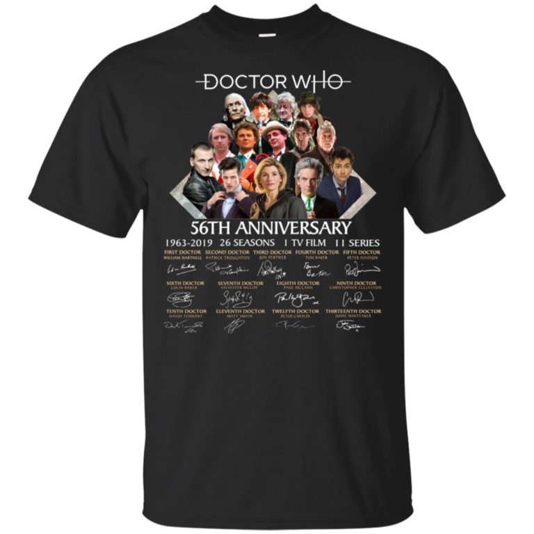 Doctor Who 56th anniversary 1963-2019 signature shirt