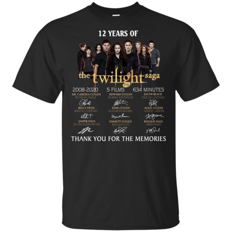 12 years of the Twilight Saga 2008-2020 signatures shirt