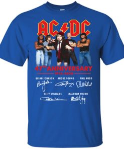 AC/DC 47th anniversary 1973-2020 signature hoodie, ls, t shirt