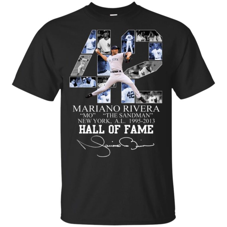 42 Mariano Rivera Mo The Sandman New York 1995-2013 Hall Of Fame shirt