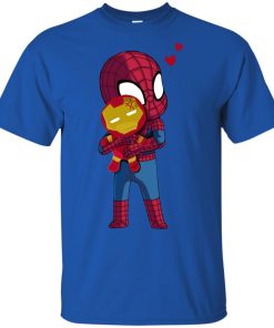 Spider Man Hug baby Iron Man hoodie, ls, t shirt