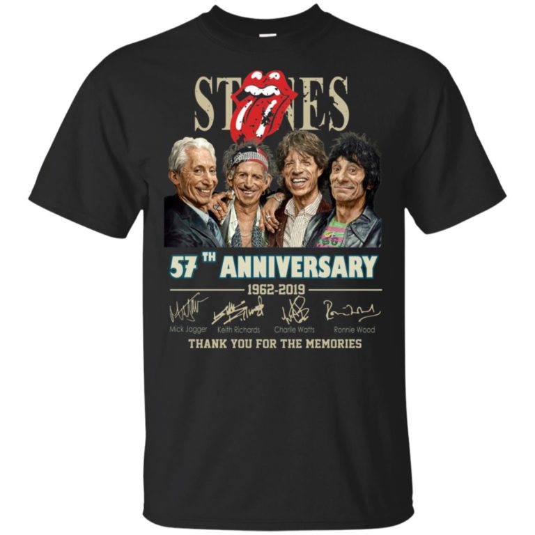 The Rolling Stones 57th anniversary 1962-2019 signatures shirt