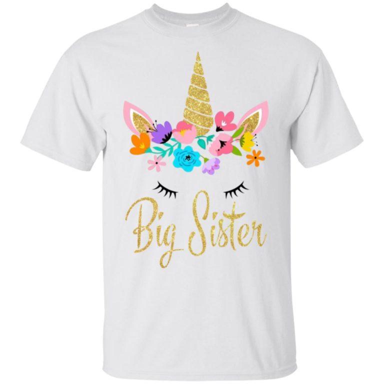 Kids unicorn big sister hoodie, t shirt