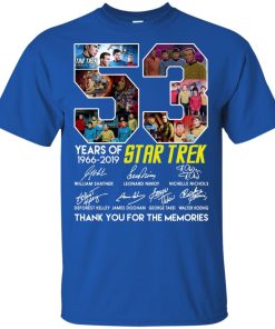 53 years of Star Trek 1966-2019 Thank you for the memories shirt 53 years of Star Trek 1966-2019 Thank you for the memories shirt