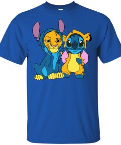Baby Simba and Stitch best friend hoodie, ls, t shirt