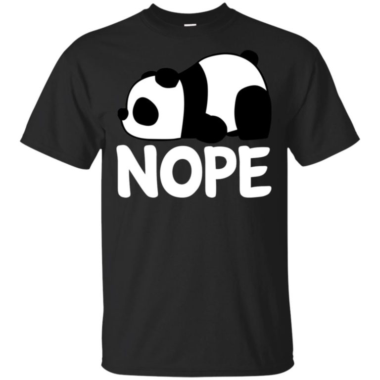 Lazy panda Nope not today hoodie, ls, t shirt