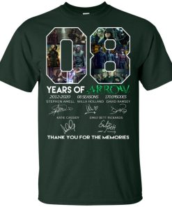 8 years of Arrow thank you for the memories t shirt