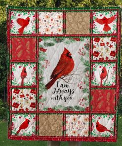 Cardinalis bird I am always with you quilt blanket Cardinalis bird I am always with you quilt blanket