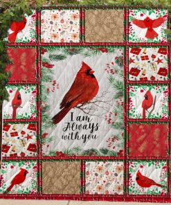 Cardinalis bird I am always with you quilt blanket