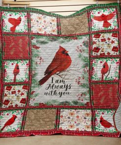 Cardinalis bird I am always with you quilt blanket