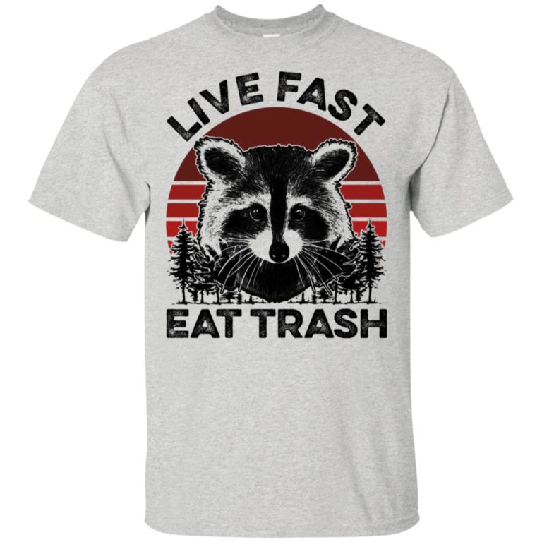 Raccoons Live fast eat trash vintage sweatshirt, t shirt