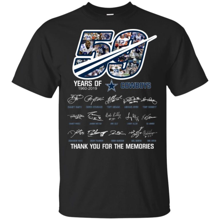 59 years of Dallas Cowboys 1960-2019 Thank you for the memories shirt