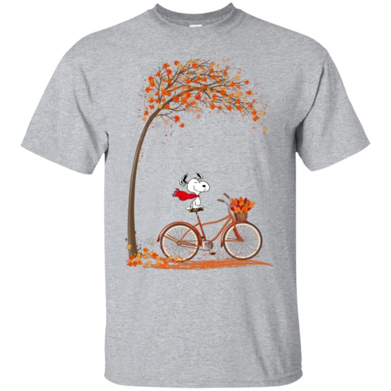 Snoopy riding a bicycle Hello autumn hoodie, ls, t shirt