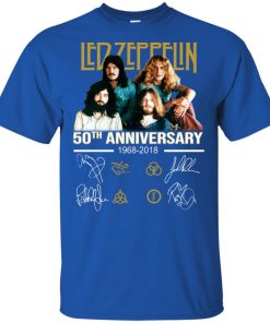 Led Zeppelin 50th anniversary 1968-2018 signatures hoodie, ls, t shirt
