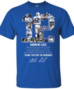 12 Andrew Luck – Thank you for the memories signature hoodie, ls, t shirt 12 Andrew Luck – Thank you for the memories signature hoodie, ls, t shirt