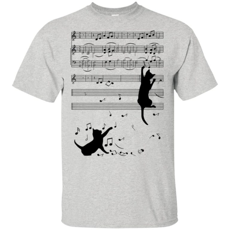 Sheet music cat hoodie, t shirt