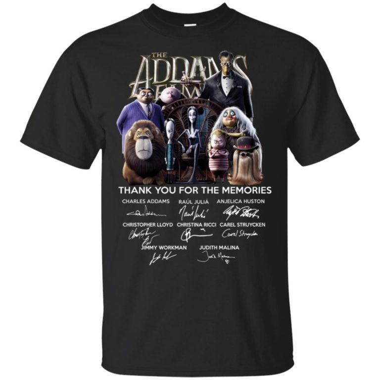 The Addams Family – Thank you for the memories signature hoodie, ls, t shirt