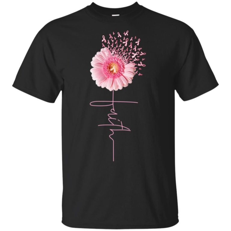 Daisy flower – Faith hope love breast cancer awareness hoodie, ls, t shirt
