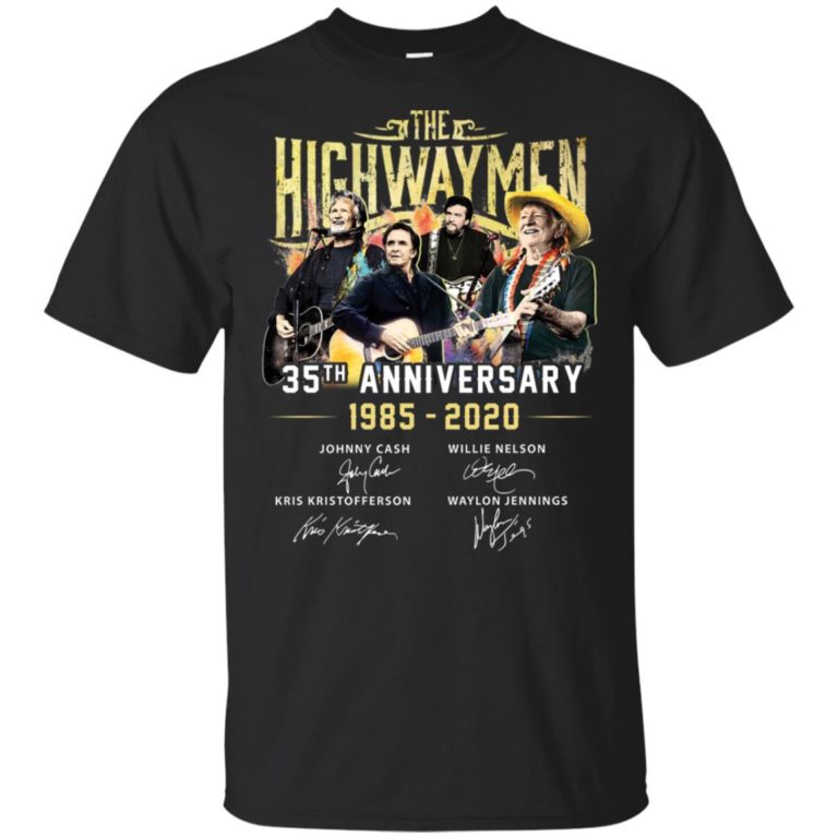 The Highwaymen 35th anniversary 1985-2020 signatures hoodie, ls, t shirt