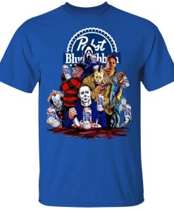 Halloween Horror characters drink Pabst Blue Ribbon sweater, hoodie, t shirt