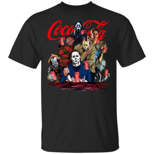 Halloween horror movies characters drink Coca Cola sweatshirt, hoodie ...