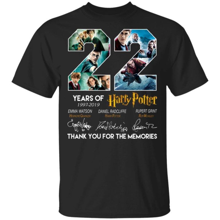 22 years of Harry Potter 1997-2019 Thank you for the memories hoodie, t shirt