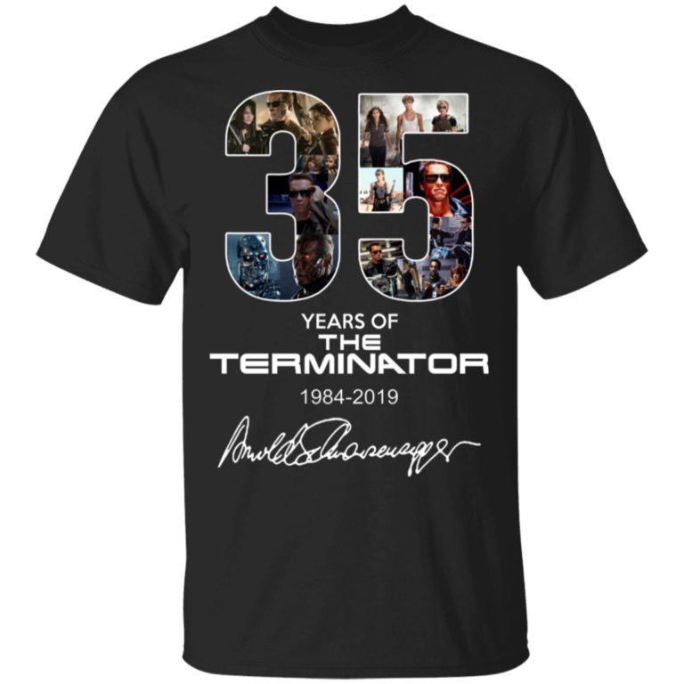 35 years of the Terminator 1984-2019 signatures hoodie, ls, t shirt