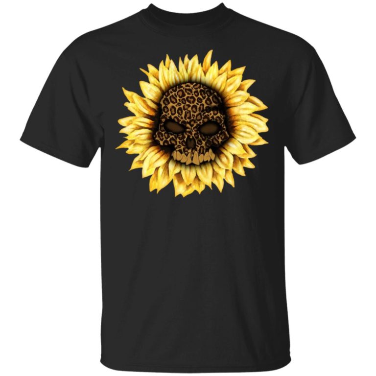 Sunflower leopard skull hoodie, ls, t shirt
