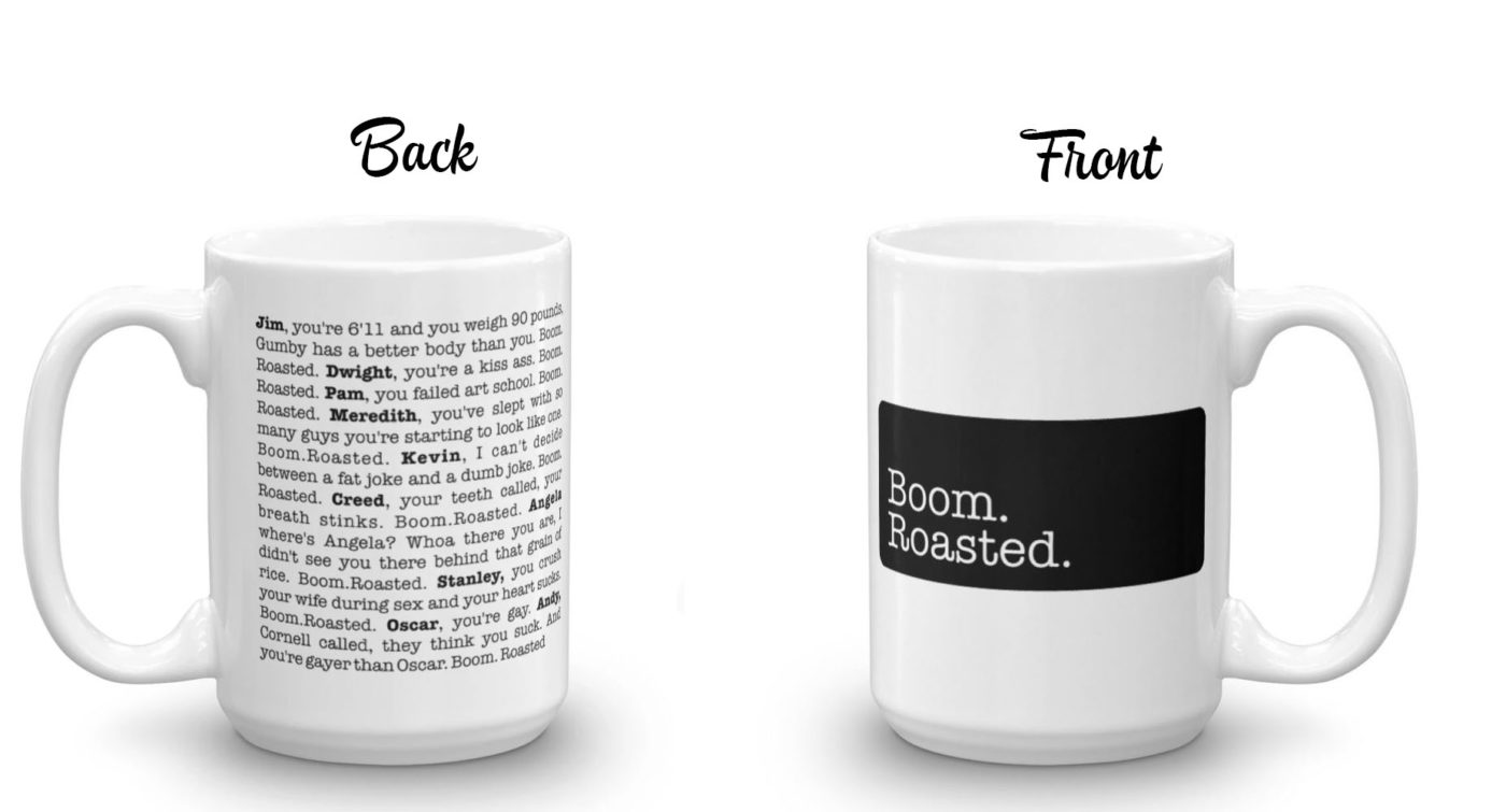 The Office - Boom Roasted Mugs - RobinPlaceFabrics