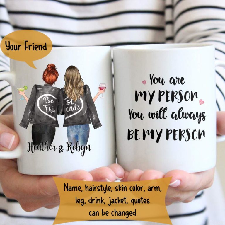 Personalized Best Friend Mugs, Custom Best Friend Mugs