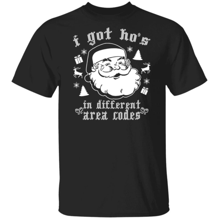 Christmas I got ho’s in different area codes ugly christmas shirt