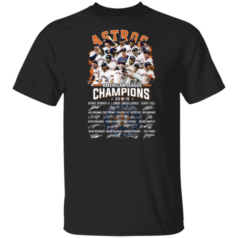 Houston Astros American league Champions 2019 signature hoodie, sweater, t shirt