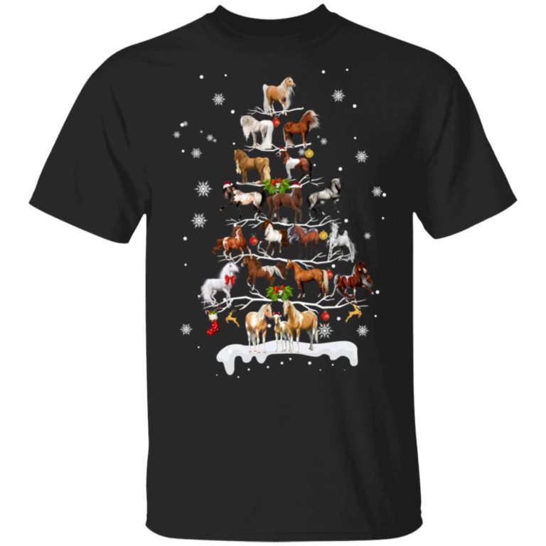 Horse Christmas tree t shirt, sweatshirt