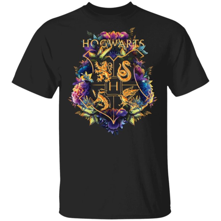 Floral house crests the wizarding world harry potter hoodie, sweater, t shirt