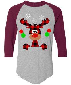 Reindeer Merry Christmas Raglan Jersey Reindeer Merry Christmas Raglan Jersey